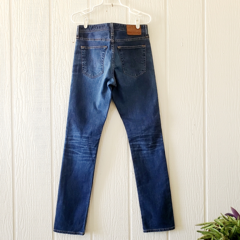 AG Adrianna Goldschmied The Everett Slim Straight Stretch Faded Whiskering sz 29